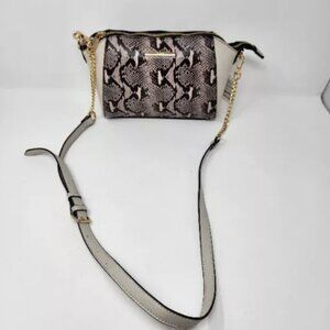 NWT Aldo Cream Snakeskin Shoulder bag Etiraseann gold tone handware